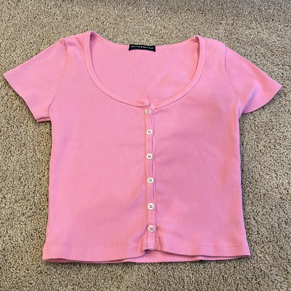 Brandy Melville Pink Zella Top